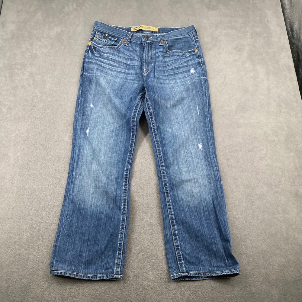 Y2K Big Star Pioneer Regular Boot Cut Jeans 33x30 Medium Wash Distressed Blue